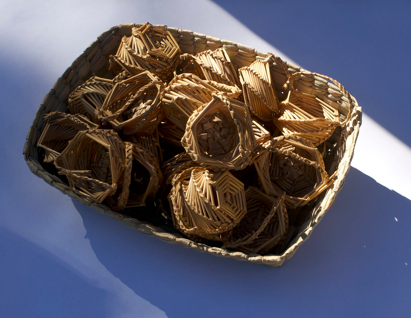 Natural Palm Rectangular Basket