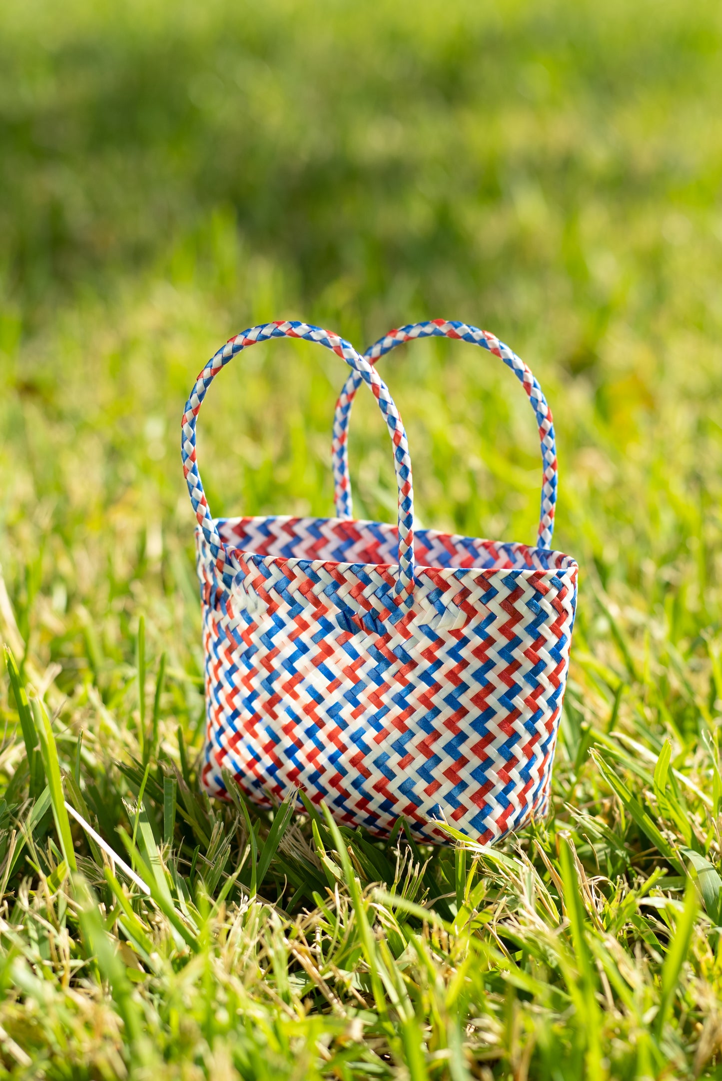 Handwoven Mini Bag - Red, White, & Blue