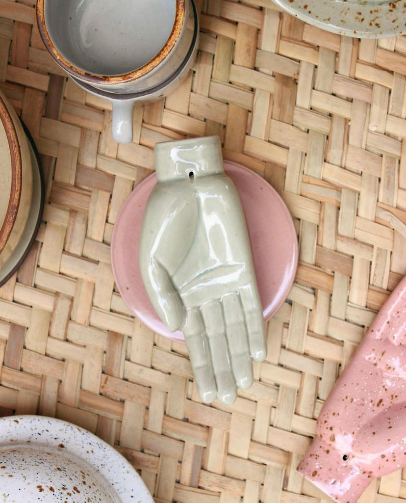 Palmistry Ceramic Hand with Incense Holder