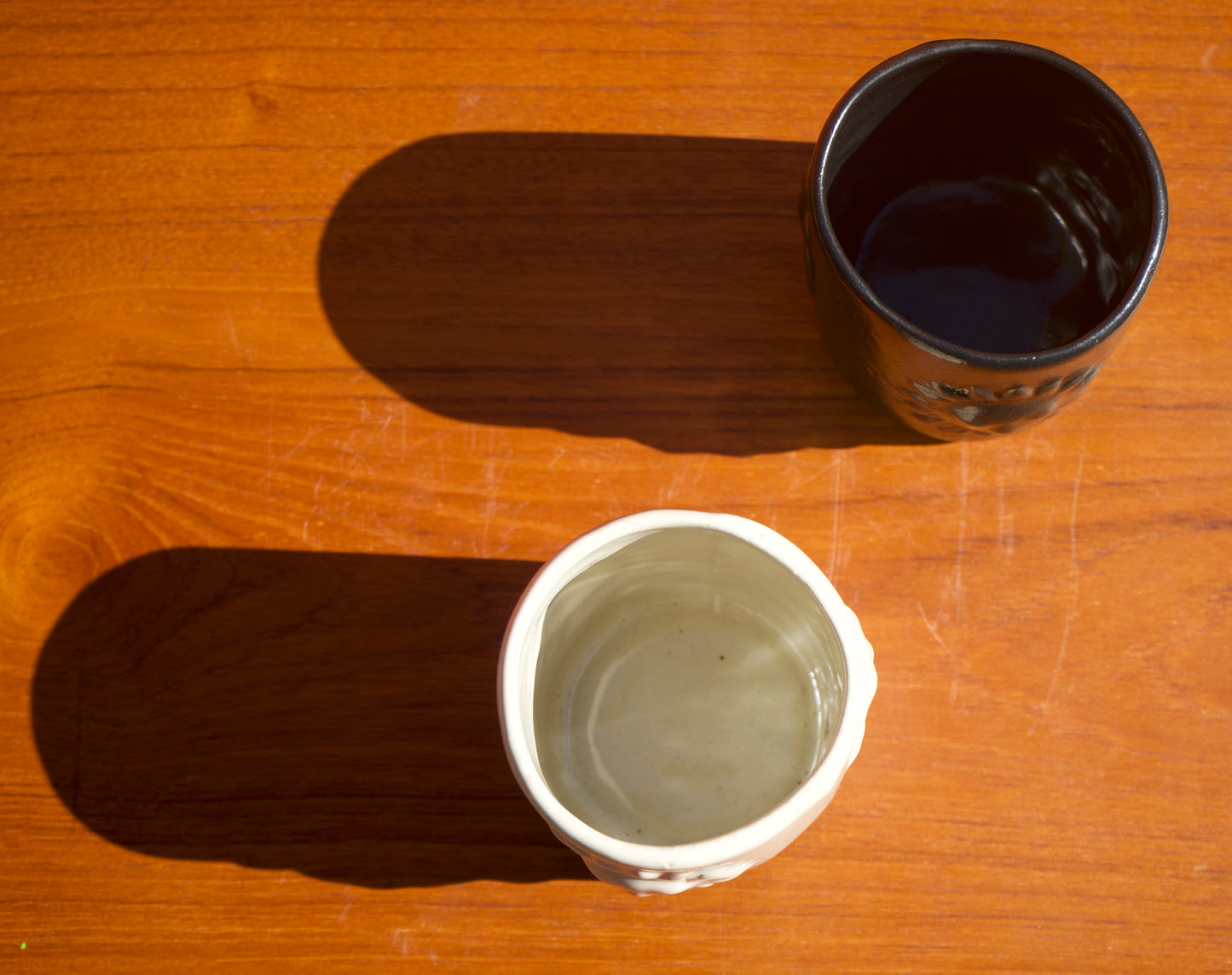 Black & White Ceramic Sun Cups - Set of Two