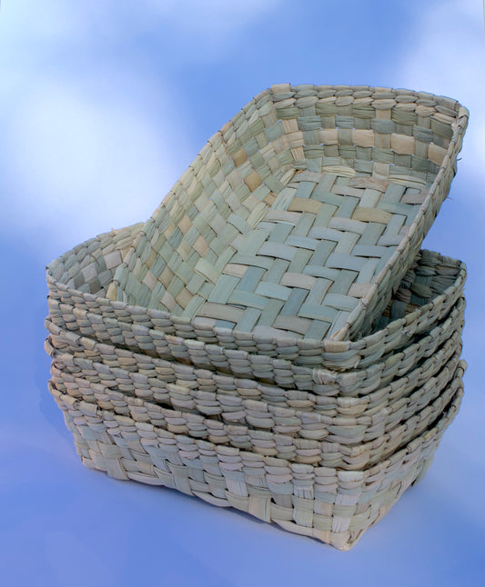 Natural Palm Rectangular Basket