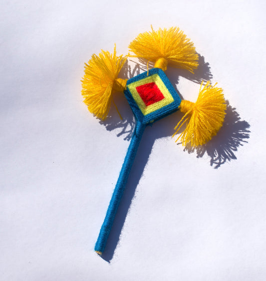 Colorful Huichol Threaded Pencil Poms - Extra Small