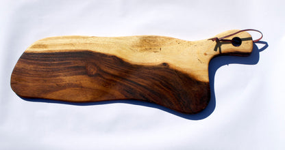 Asymmetrical Hand-Carved Serving Board