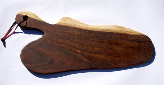 Asymmetrical Hand-Carved Serving Board