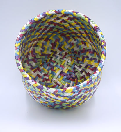 Multicolored Woven Basket - Planter