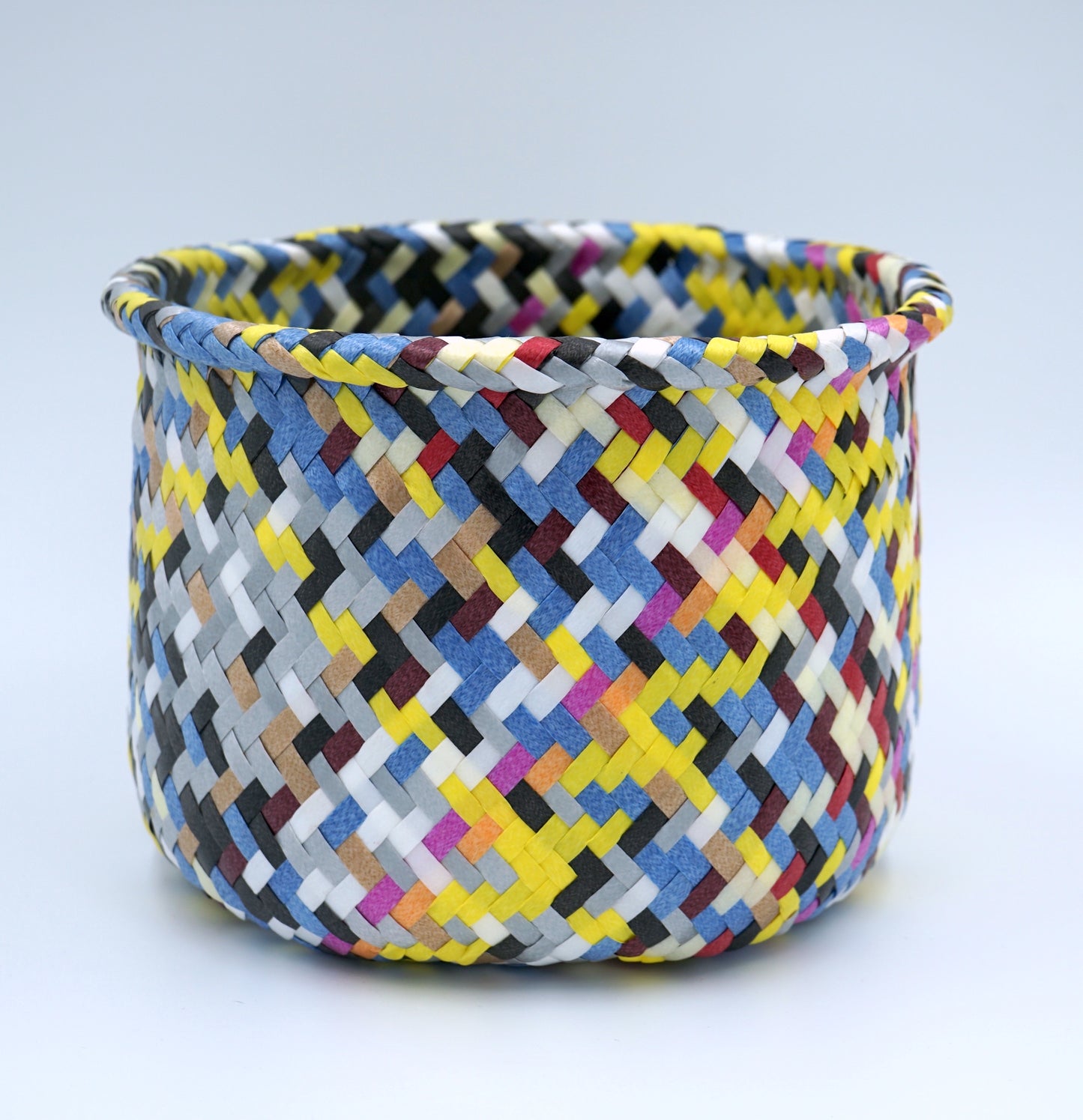 Multicolored Woven Basket - Planter