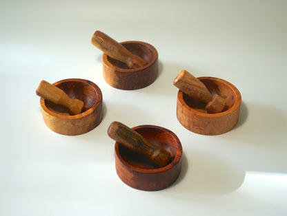 Hand-Carved Wooden Molcajete