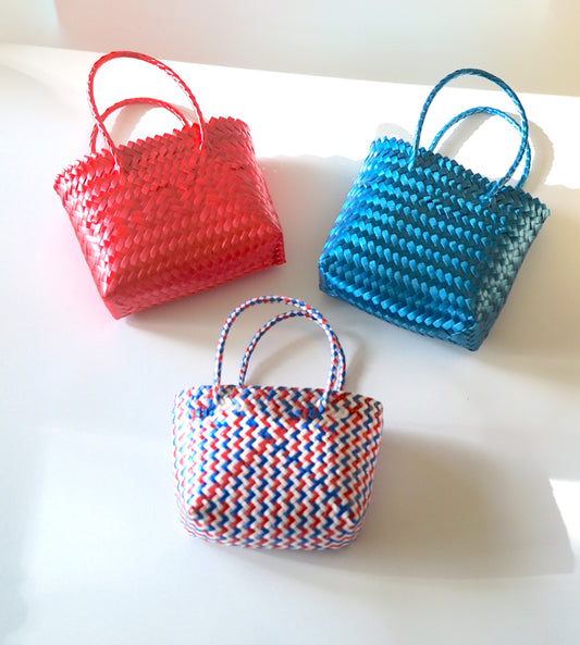 Handwoven Mini Bag - Red, White, & Blue