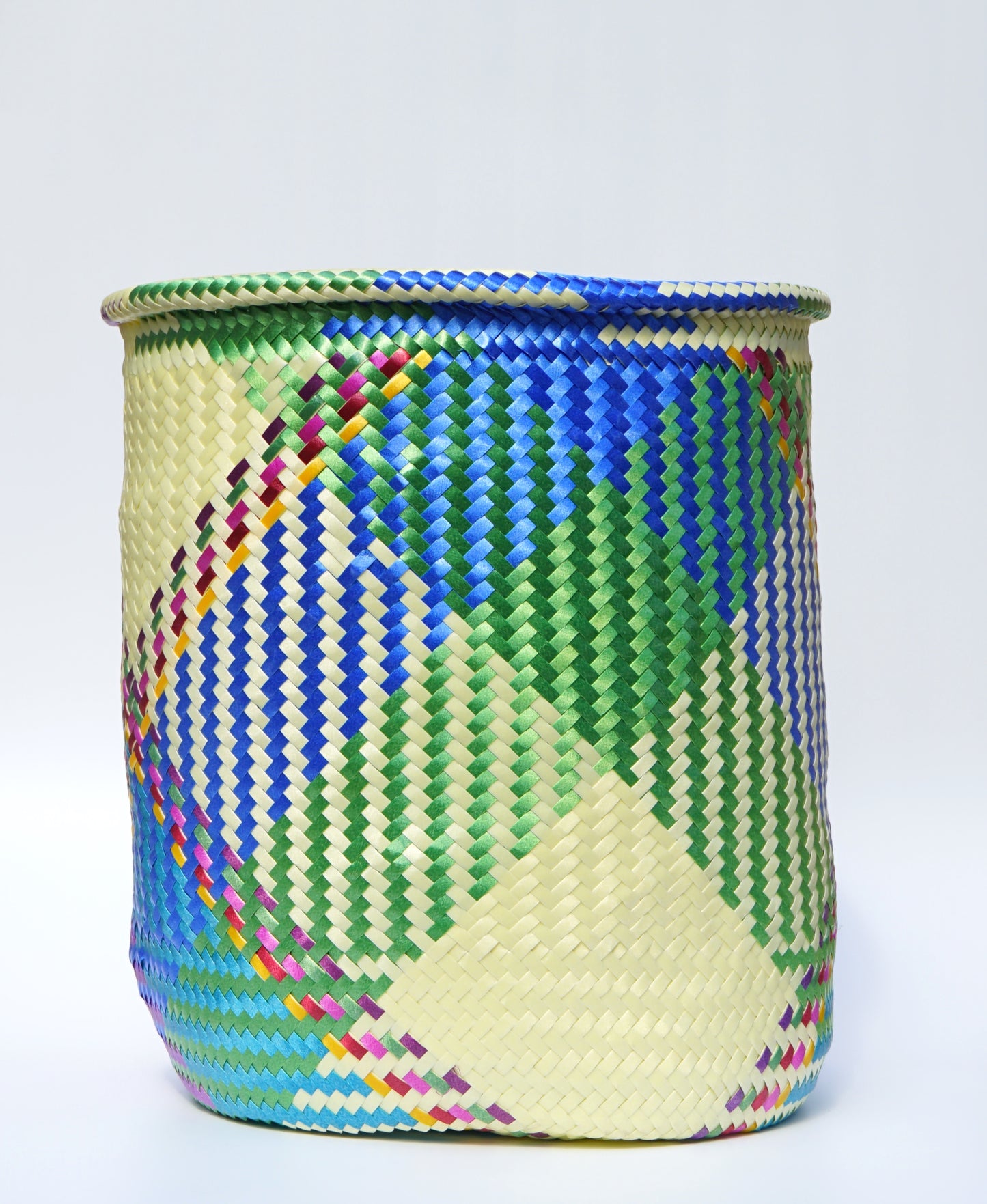 Neon Handwoven Large Basket-Planter