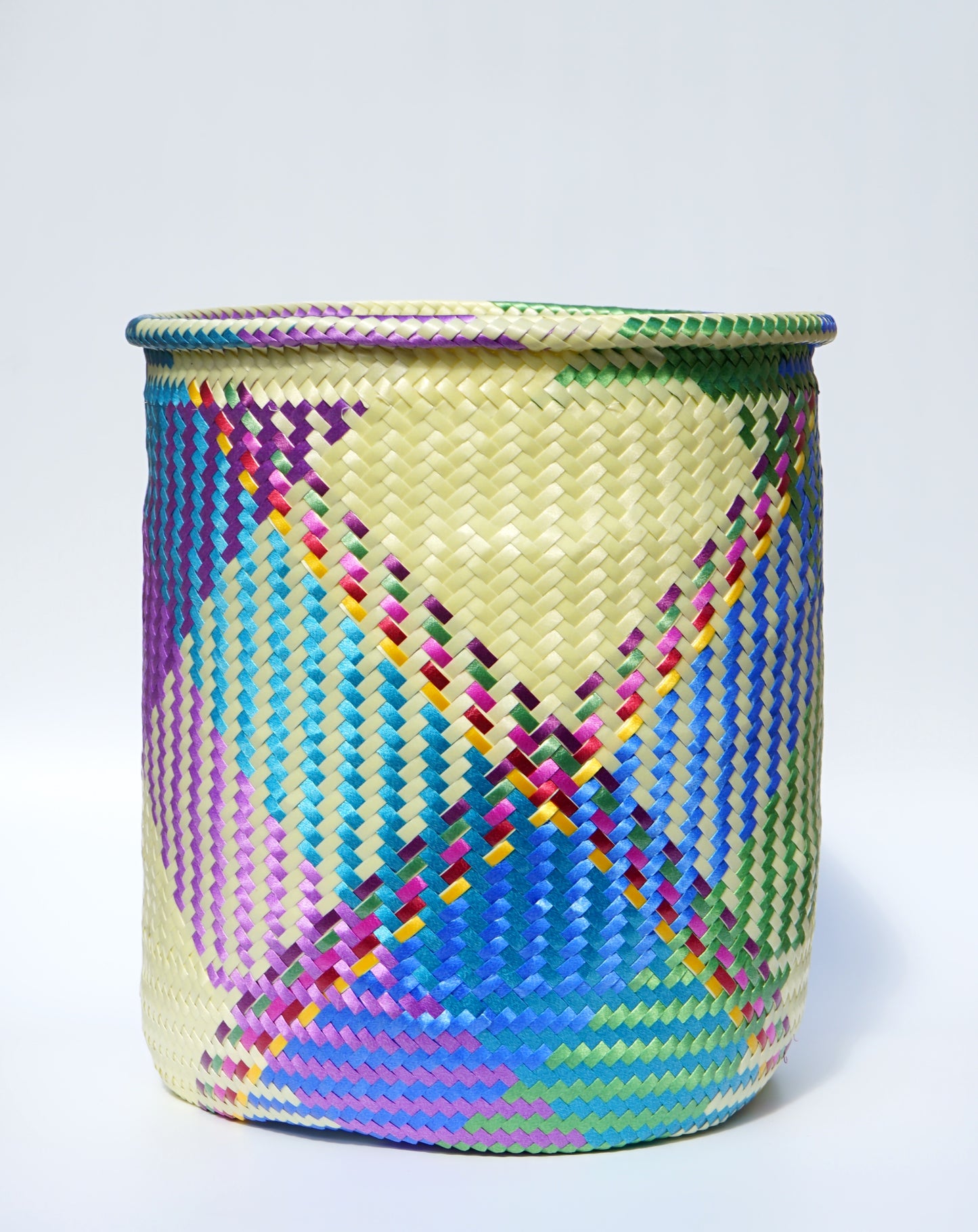 Neon Handwoven Large Basket-Planter