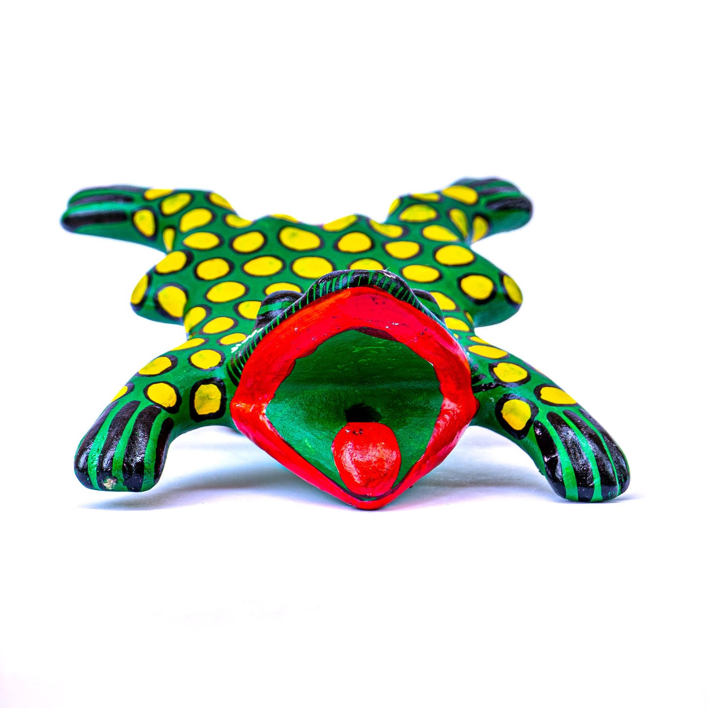 Ceramic Folk Art Frog with Hook