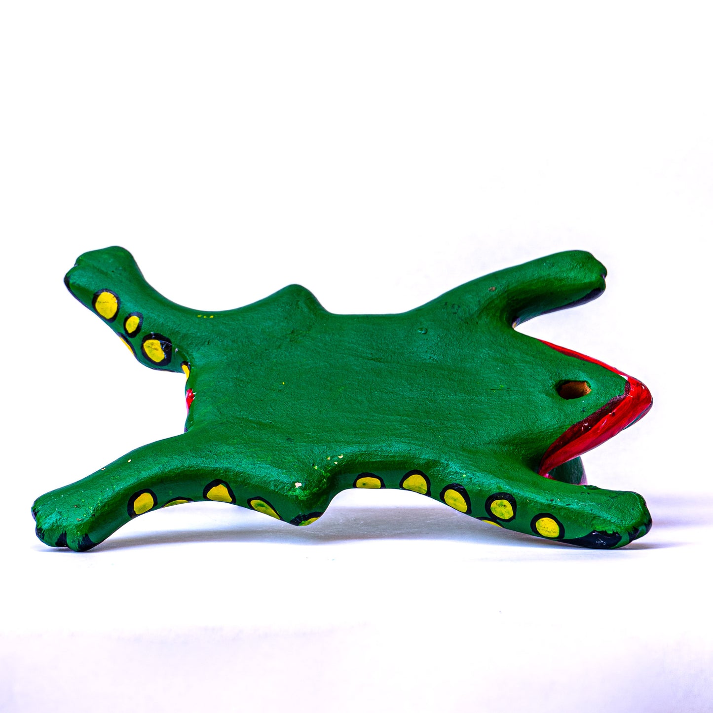 Ceramic Folk Art Frog with Hook