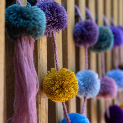 Colorful Huichol Pom Garland