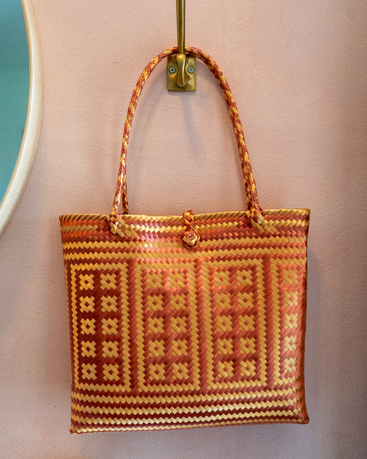 Peachy Handwoven Bag - Medium