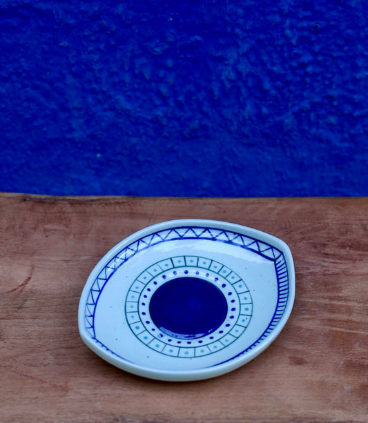 Painted Ceramic Ojo Dish