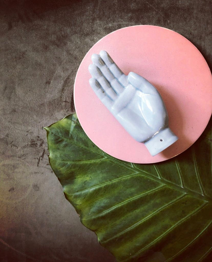 Palmistry Ceramic Hand with Incense Holder