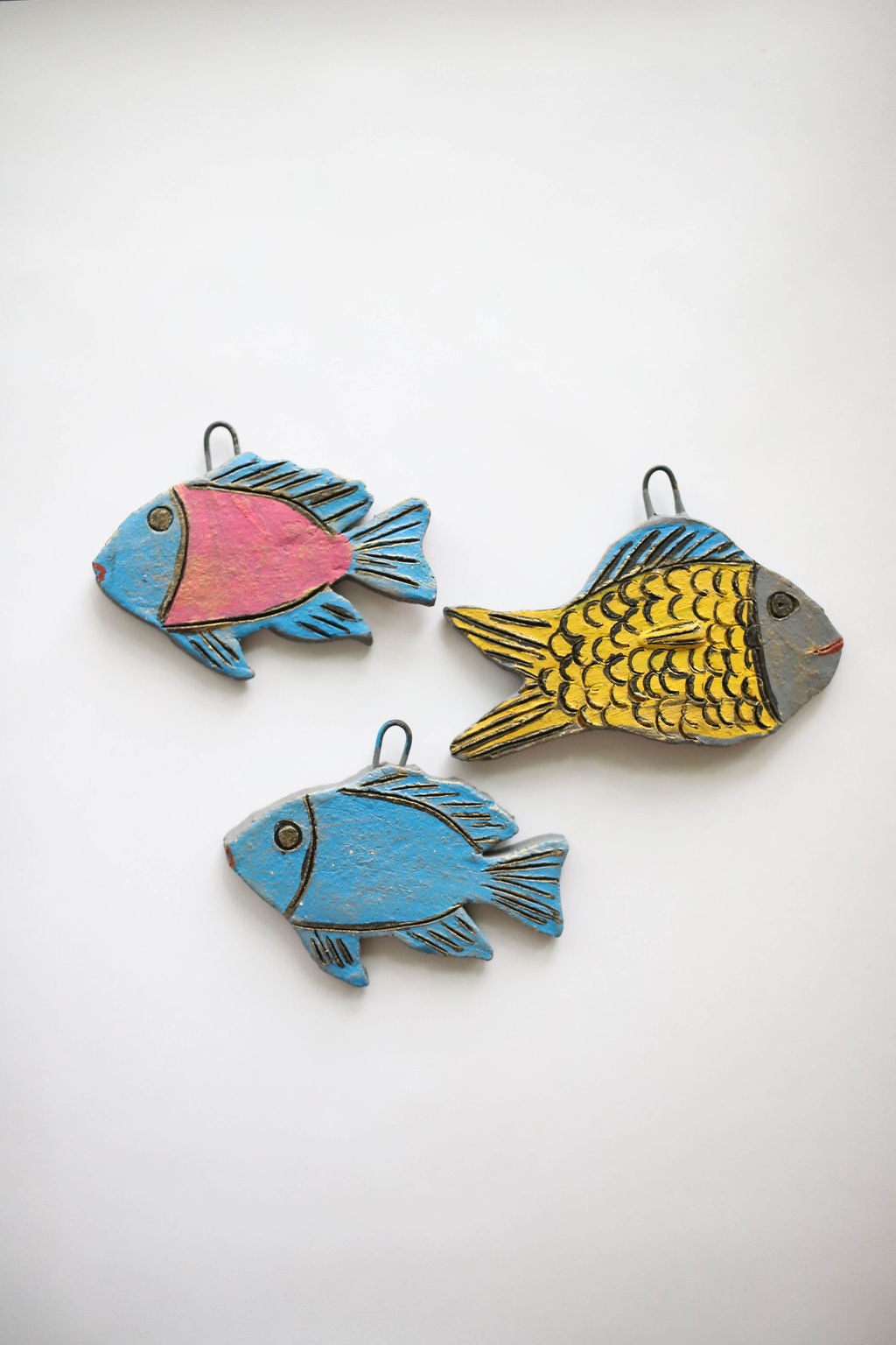 Rainbow Fish Tile with Hooks