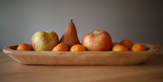 Hand Carved Long & Narrow Wooden Tray