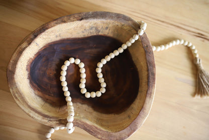 Hand Carved Oval Wooden Tray