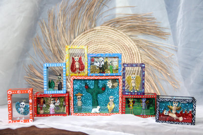 Hand-painted Nichos (Glass Shadowbox Scenes)