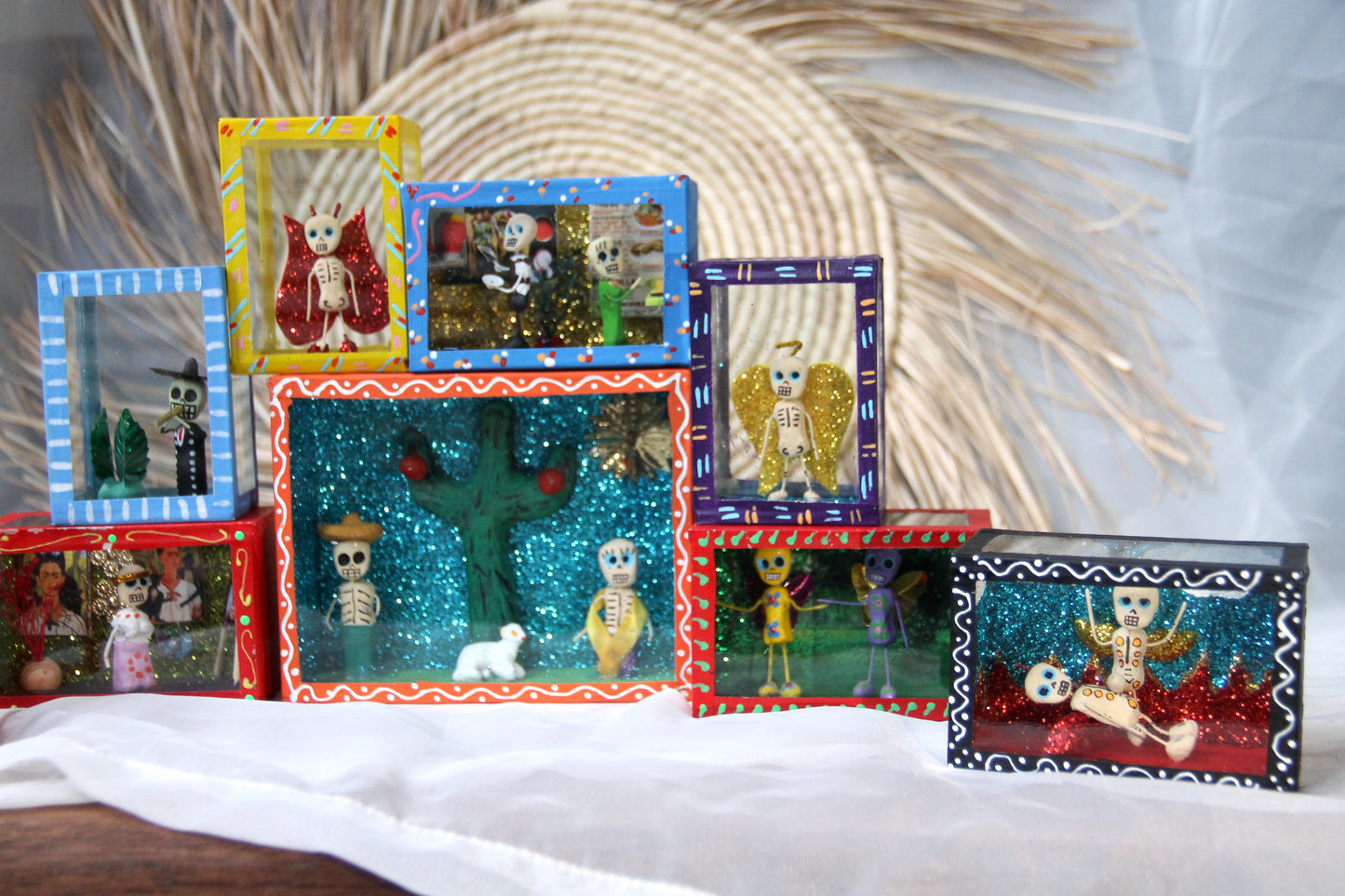 Hand-painted Nichos (Glass Shadowbox Scenes)