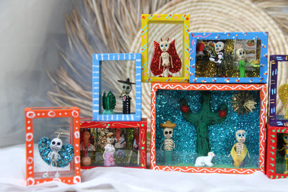 Hand-painted Nichos (Glass Shadowbox Scenes)