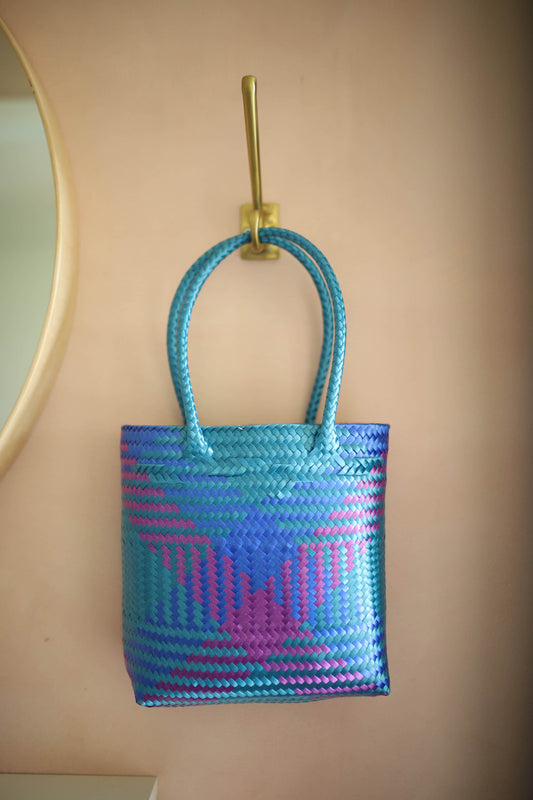 Bright Multicolored Handwoven Bag - Medium