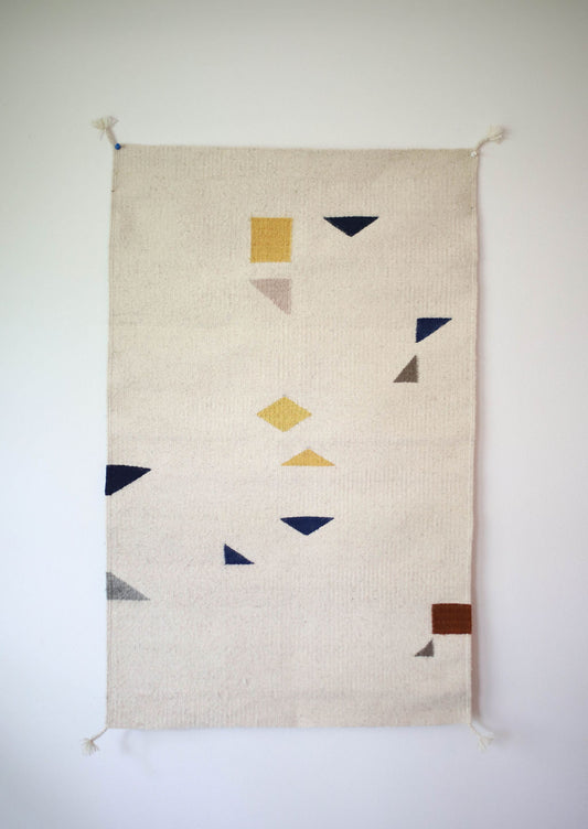 Handwoven Oaxacan Rug - Tetris Abstract