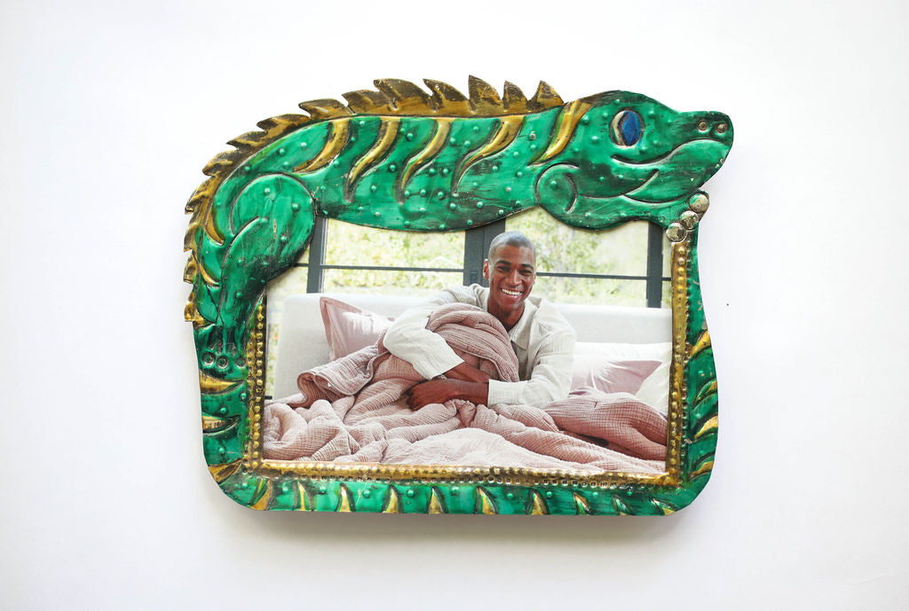 Hammered Metal Tin Picture Frame