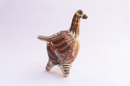 Vintage Clay Ceramic Bird Bank