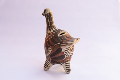 Vintage Clay Ceramic Bird Bank