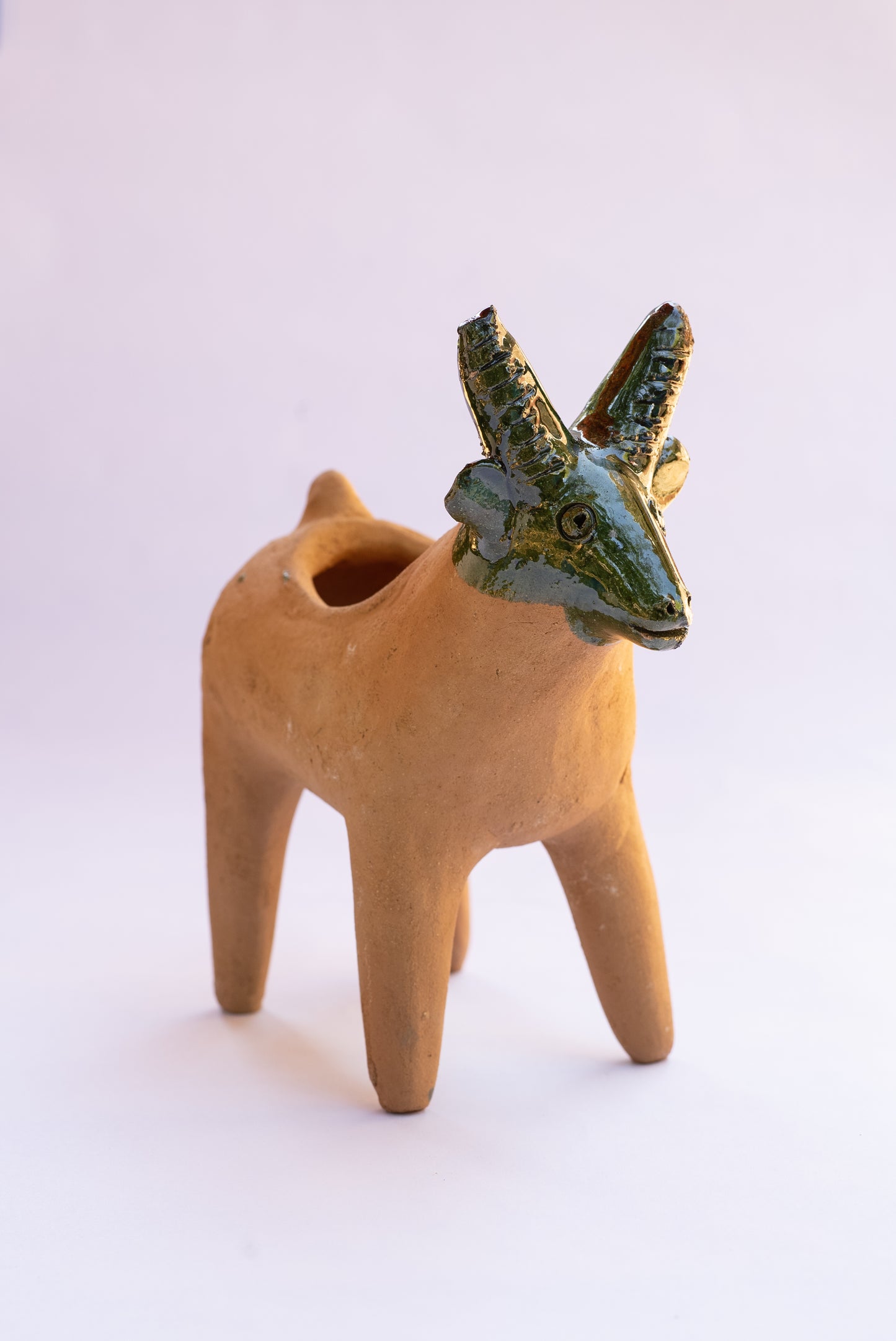 Oaxacan Cabra Clay Planter