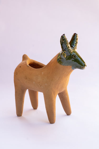 Oaxacan Cabra Clay Planter