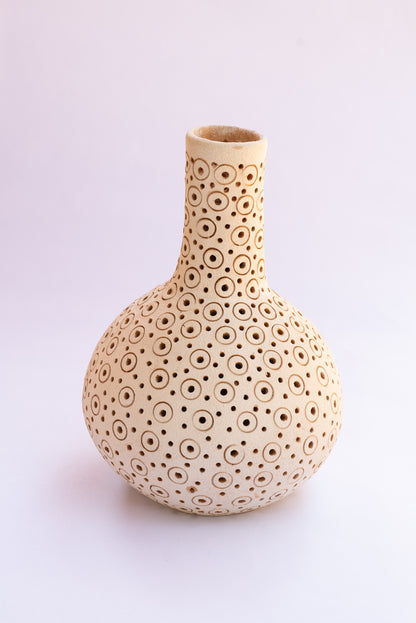 Oaxacan Cream Dot Vase