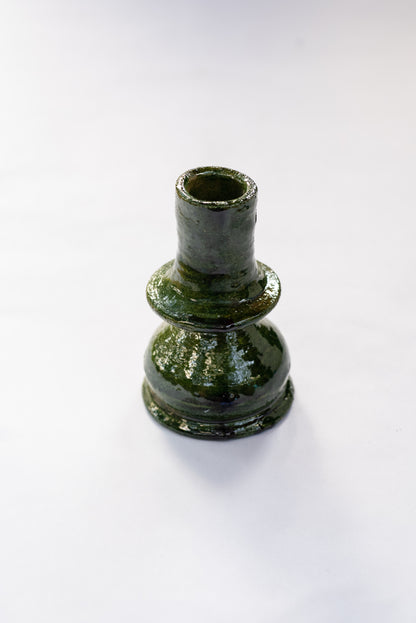 Oaxacan Green Taper Candlesticks - Set of Three