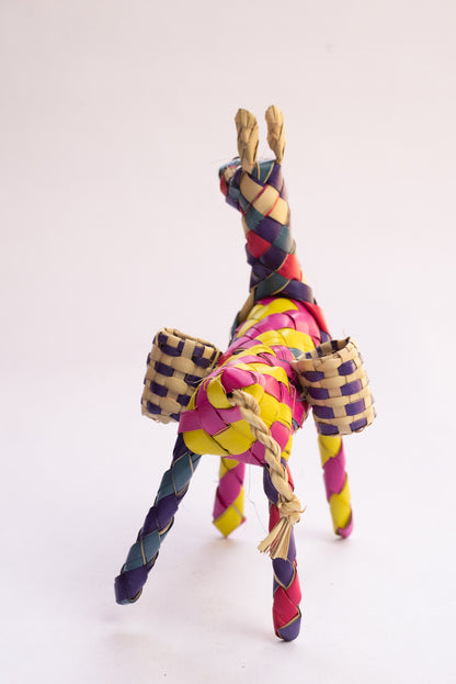 Handwoven Palm Donkey with Bell