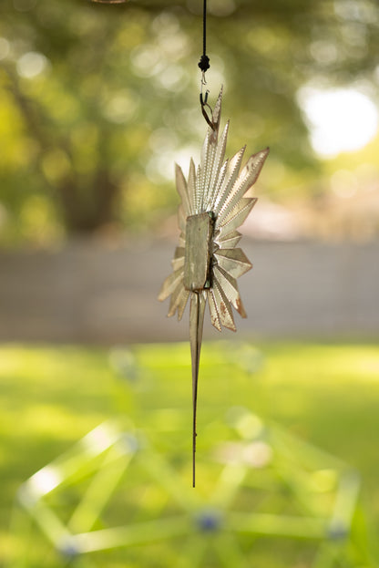 Hammered Metal Starburst Mirror